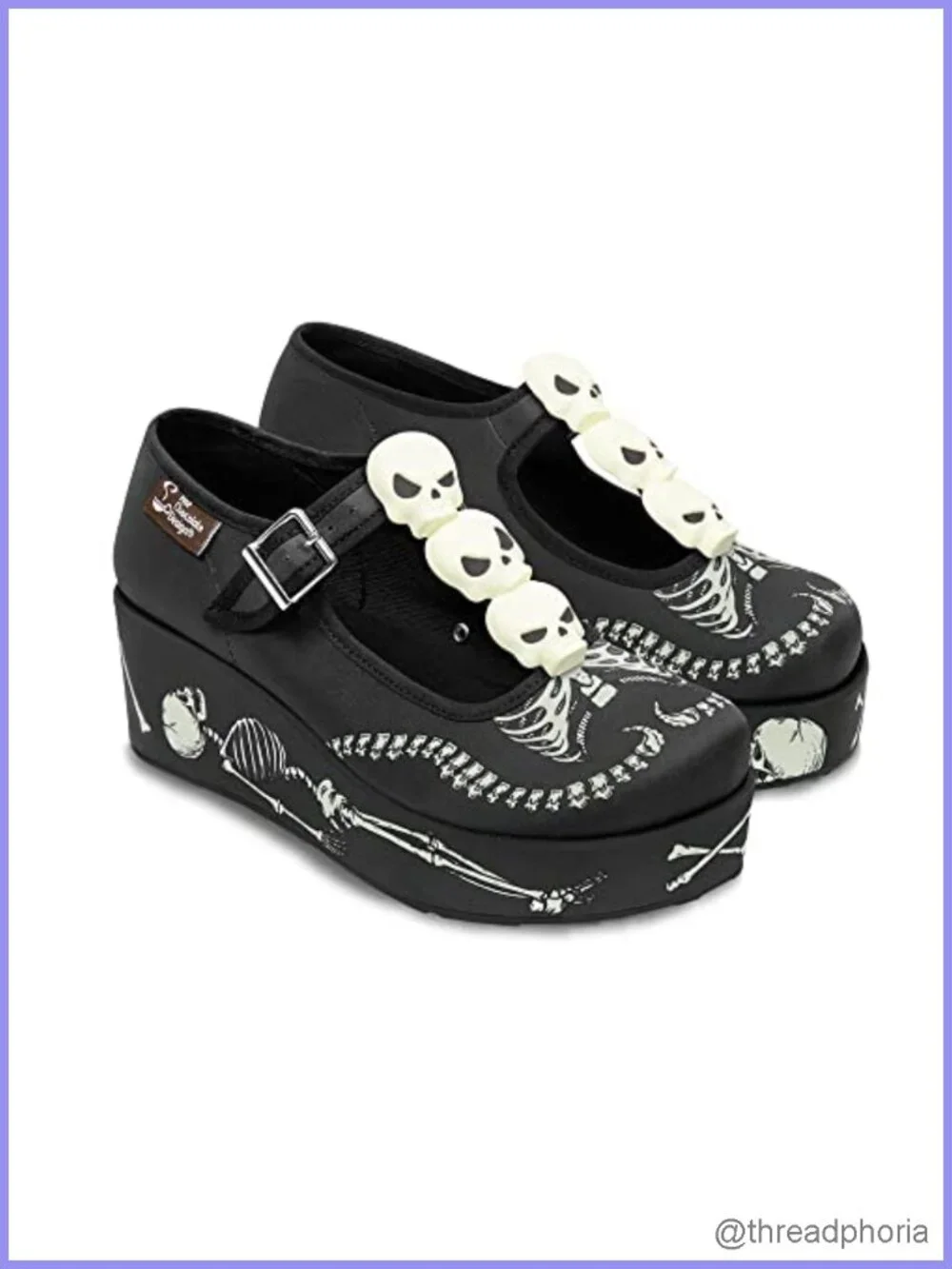 Wedge Heel Platform Mary Jane Shoes Adjustable Buckle Strap